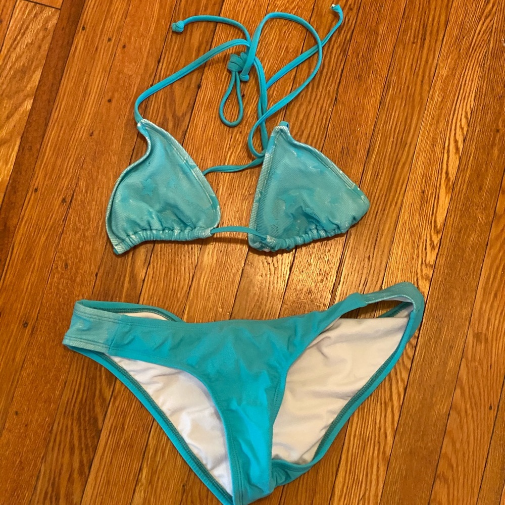 Blue bikini